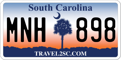 SC license plate MNH898