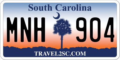 SC license plate MNH904