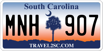 SC license plate MNH907
