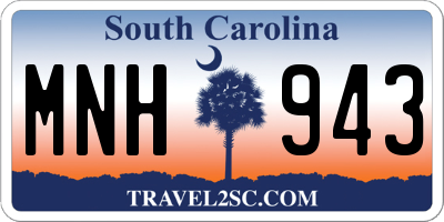 SC license plate MNH943