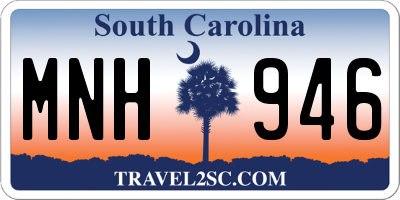 SC license plate MNH946