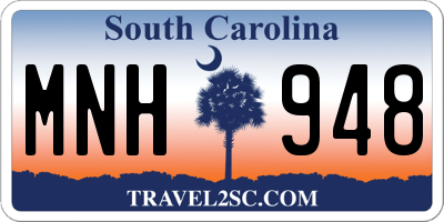 SC license plate MNH948