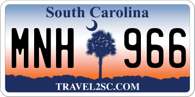 SC license plate MNH966