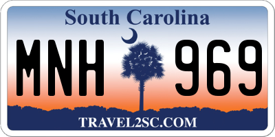 SC license plate MNH969
