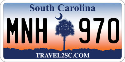 SC license plate MNH970