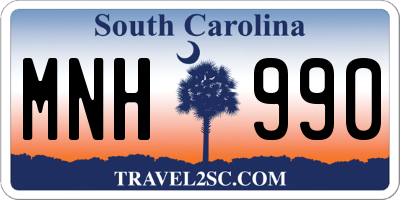 SC license plate MNH990