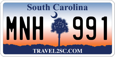 SC license plate MNH991