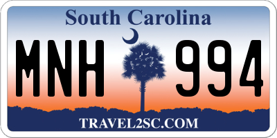 SC license plate MNH994