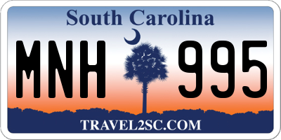 SC license plate MNH995