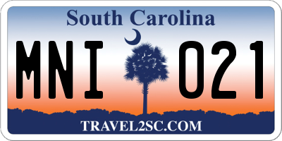 SC license plate MNI021