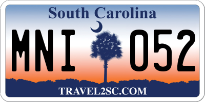 SC license plate MNI052