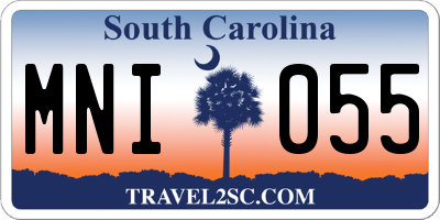 SC license plate MNI055