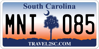 SC license plate MNI085