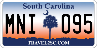 SC license plate MNI095