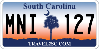 SC license plate MNI127