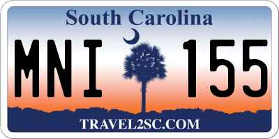 SC license plate MNI155