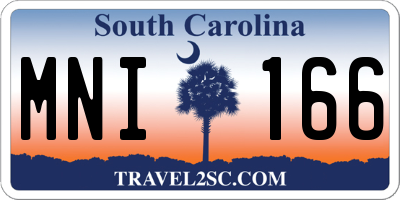 SC license plate MNI166