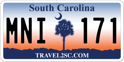 SC license plate MNI171