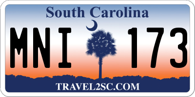 SC license plate MNI173