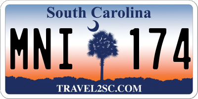 SC license plate MNI174