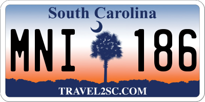 SC license plate MNI186