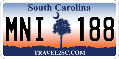 SC license plate MNI188