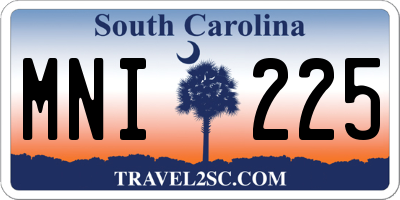 SC license plate MNI225