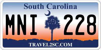 SC license plate MNI228
