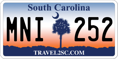 SC license plate MNI252