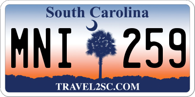 SC license plate MNI259