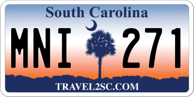 SC license plate MNI271
