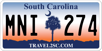 SC license plate MNI274
