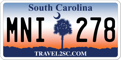 SC license plate MNI278