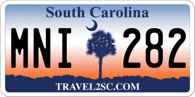 SC license plate MNI282