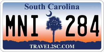 SC license plate MNI284