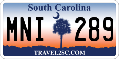 SC license plate MNI289
