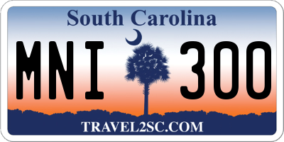 SC license plate MNI300