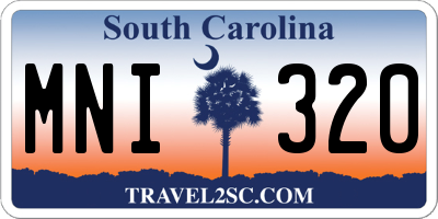 SC license plate MNI320