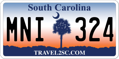 SC license plate MNI324