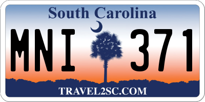 SC license plate MNI371