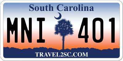 SC license plate MNI401