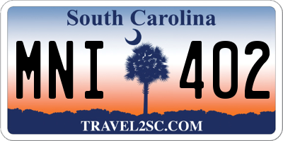 SC license plate MNI402