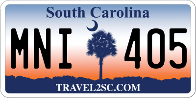 SC license plate MNI405