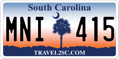 SC license plate MNI415