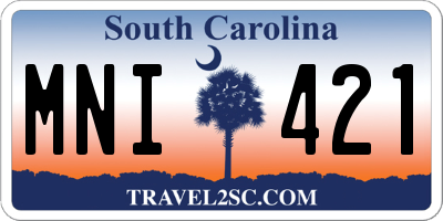 SC license plate MNI421