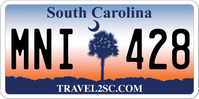 SC license plate MNI428
