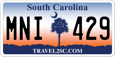 SC license plate MNI429