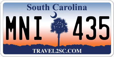 SC license plate MNI435