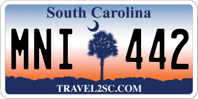 SC license plate MNI442