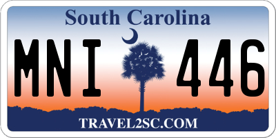 SC license plate MNI446